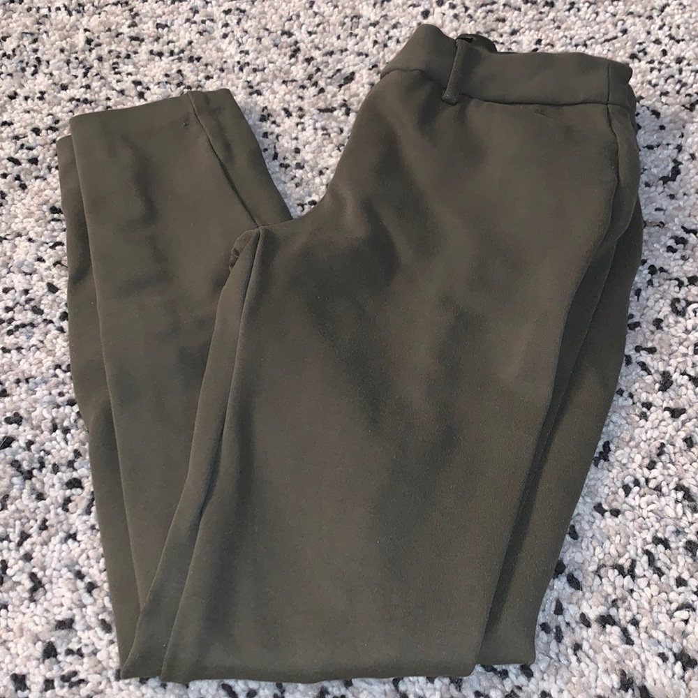 Express - Olive green, mid rise skinny pant - 0L